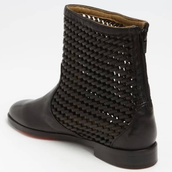 Robert Zur Shoes - ROBERT ZUR zola boot black leather woven boots